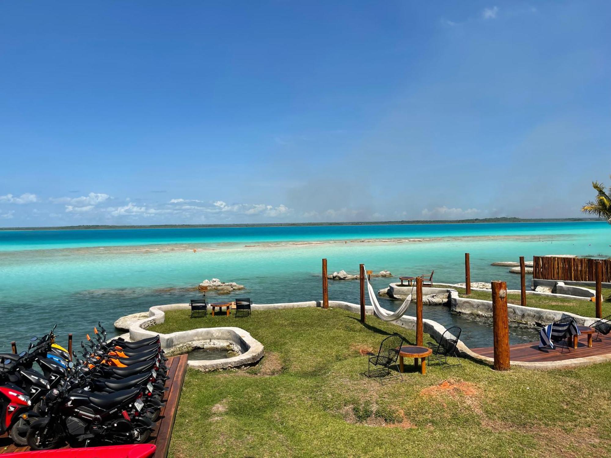 Blue Caribe Bacalar Front Lagoon Exteriör bild