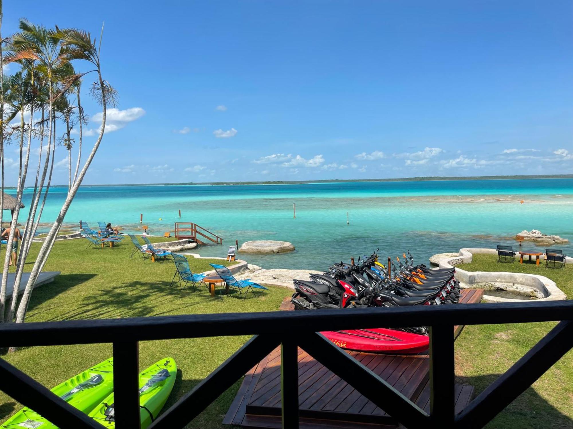 Blue Caribe Bacalar Front Lagoon Exteriör bild